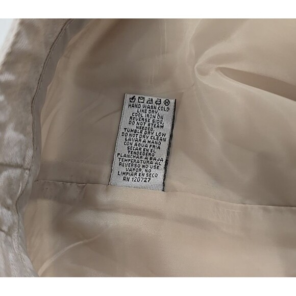 Harve Benard Tan Shimmer Linen Straight Leg Dress Pants Womens 10 Holiday Lined - Picture 7 of 11